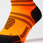 Running Ankle Socks Men | Orange Fluo / Black