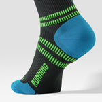 Running Socks Men | Charcoal / Bright Blue