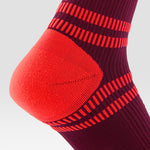 Running Socks Women | Bordeaux / Orange