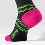 Running Socks Women | Charcoal / Fuchsia