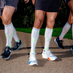 Running Socks Men | White / Green Fluo