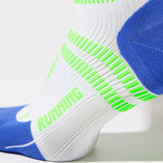 Running Socks Men | White / Green Fluo