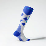 Merino Skiing Socks Men | White / Cobalt