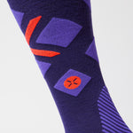 Merino Skiing Socks Women | Purple / OrangeFluo