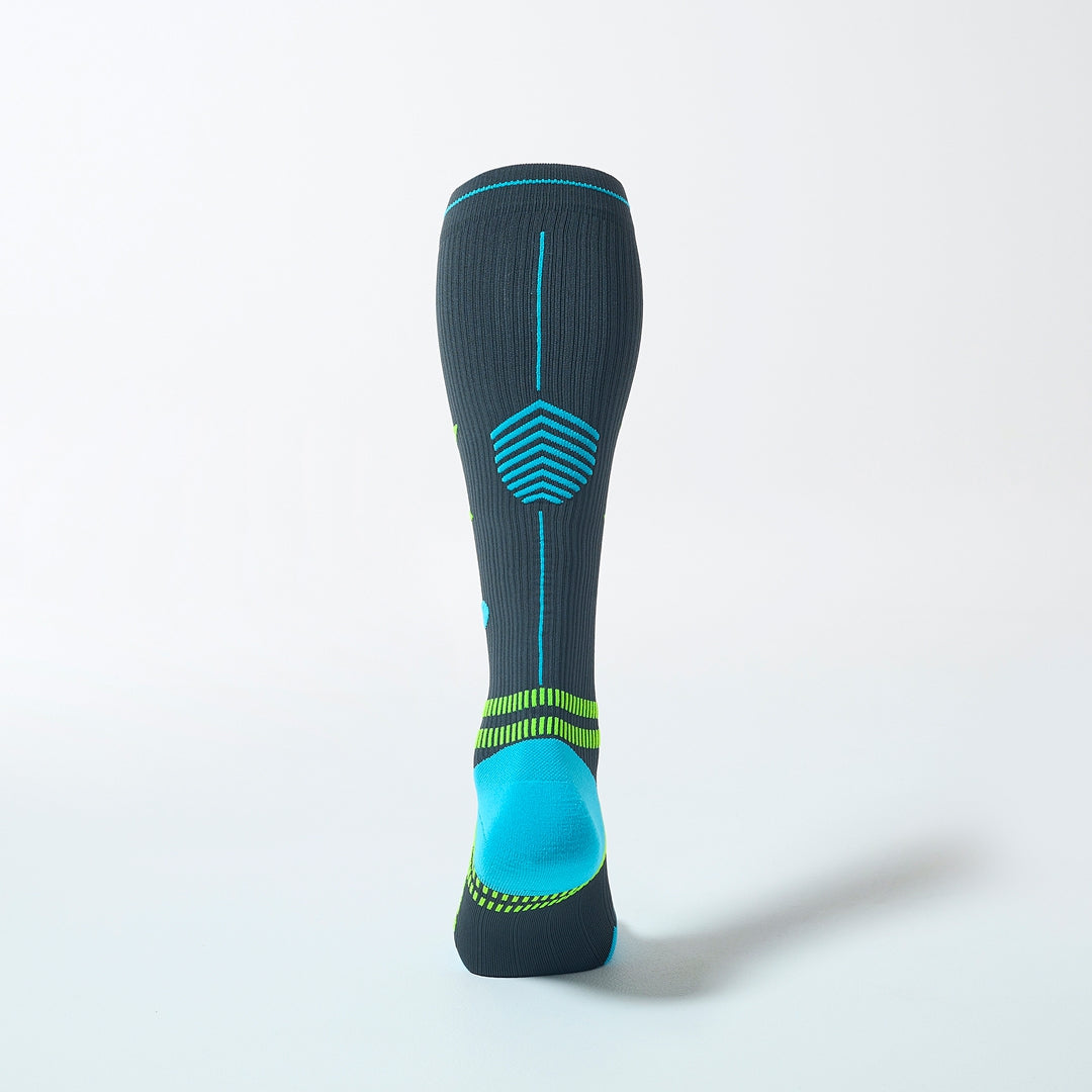 Sports Socks Men | Charcoal / Bright Blue