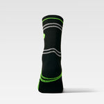Reflective Running Ankle Socks Men | Black / Green Fluo