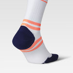 Running Ankle Socks Women | White / Orange Fluo