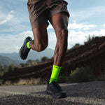 Running Ankle Socks Men | White / Orange Fluo