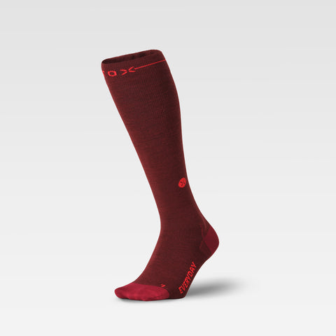 Merino Everyday Socks Men | Bordeaux / Red