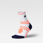 Running Ankle Socks Men | White / Orange Fluo