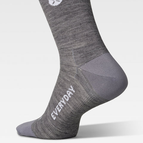 Merino Everyday Ankle Socks Men 2-Pack | Silver Grey / White
