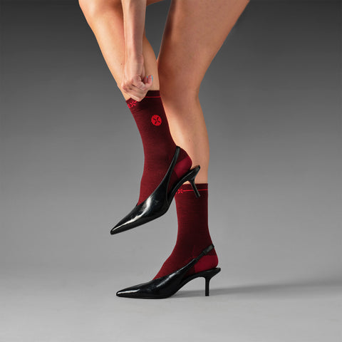 Everyday Merino Ankle Socks Women | Bordeaux / Red