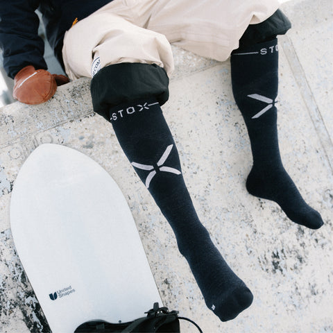 Merino Skiing Socks Men | Navy / White