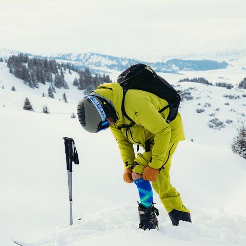 Merino Skiing Socks Men | Turquoise / Cobalt