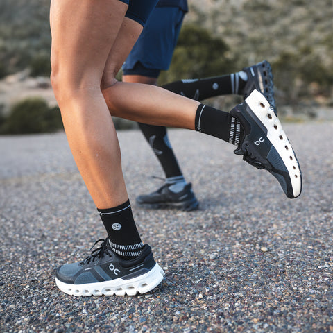 Running Ankle Socks Women | Black / Light Grey