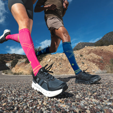 Running Socks Men | Dark Blue / Yellow