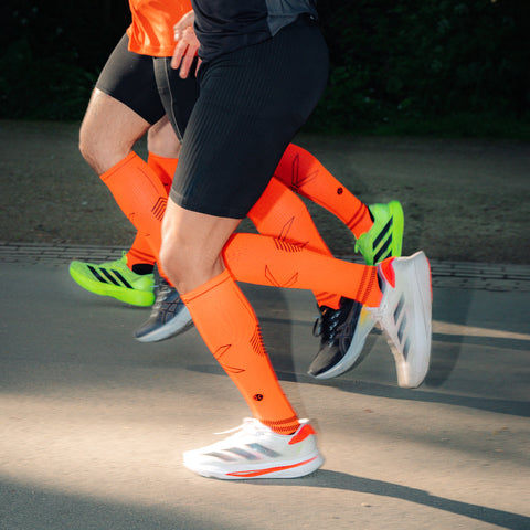 Running Socks Men | Orange Fluo / Black