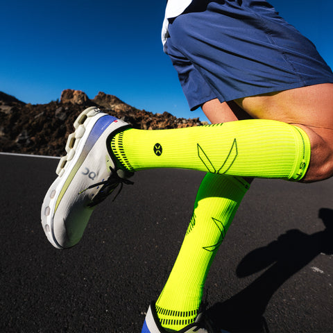 Running Socks Men | Yellow Fluo / Black