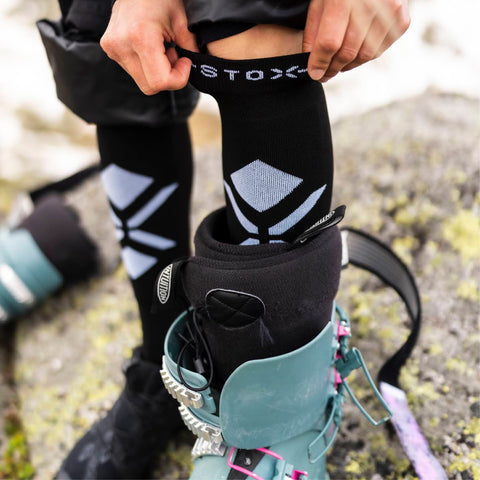 Ultralight Skiing Socks Men | Black / White