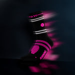 Reflective Running Ankle Socks Women | Black / Pink