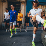 Running Socks Men | White / Orange Fluo