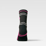 Reflective Running Ankle Socks Women | Black / Pink