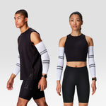 Running Arm Sleeves | White / Black