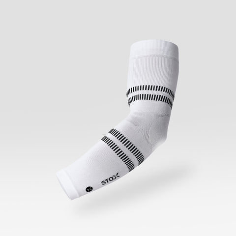 Running Arm Sleeves | White / Black