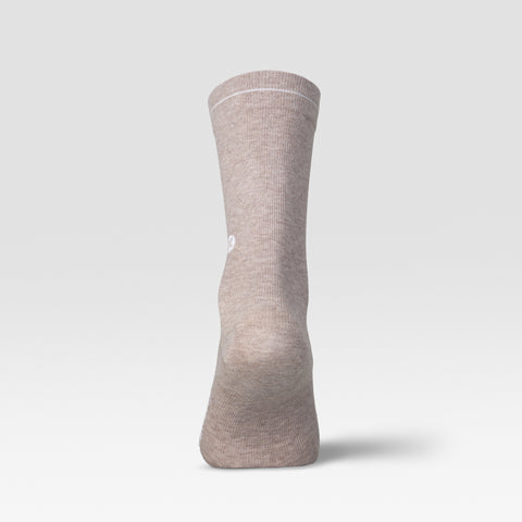 Cotton Everyday Ankle Socks Women | Beige Melange / White