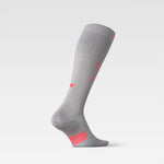 Cycling Socks Men | Silver / Red Fluo
