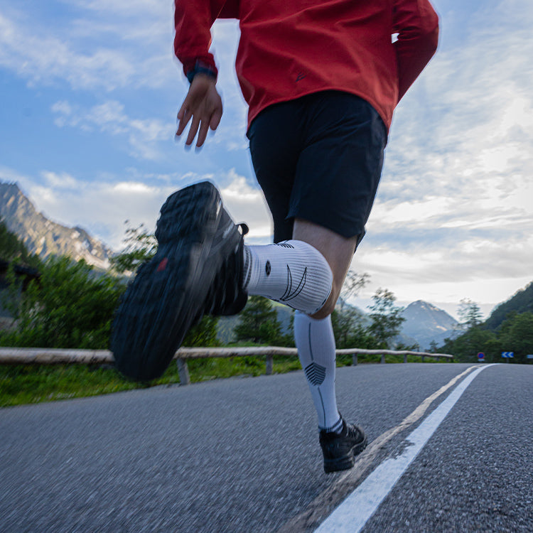 Runner running on a road.