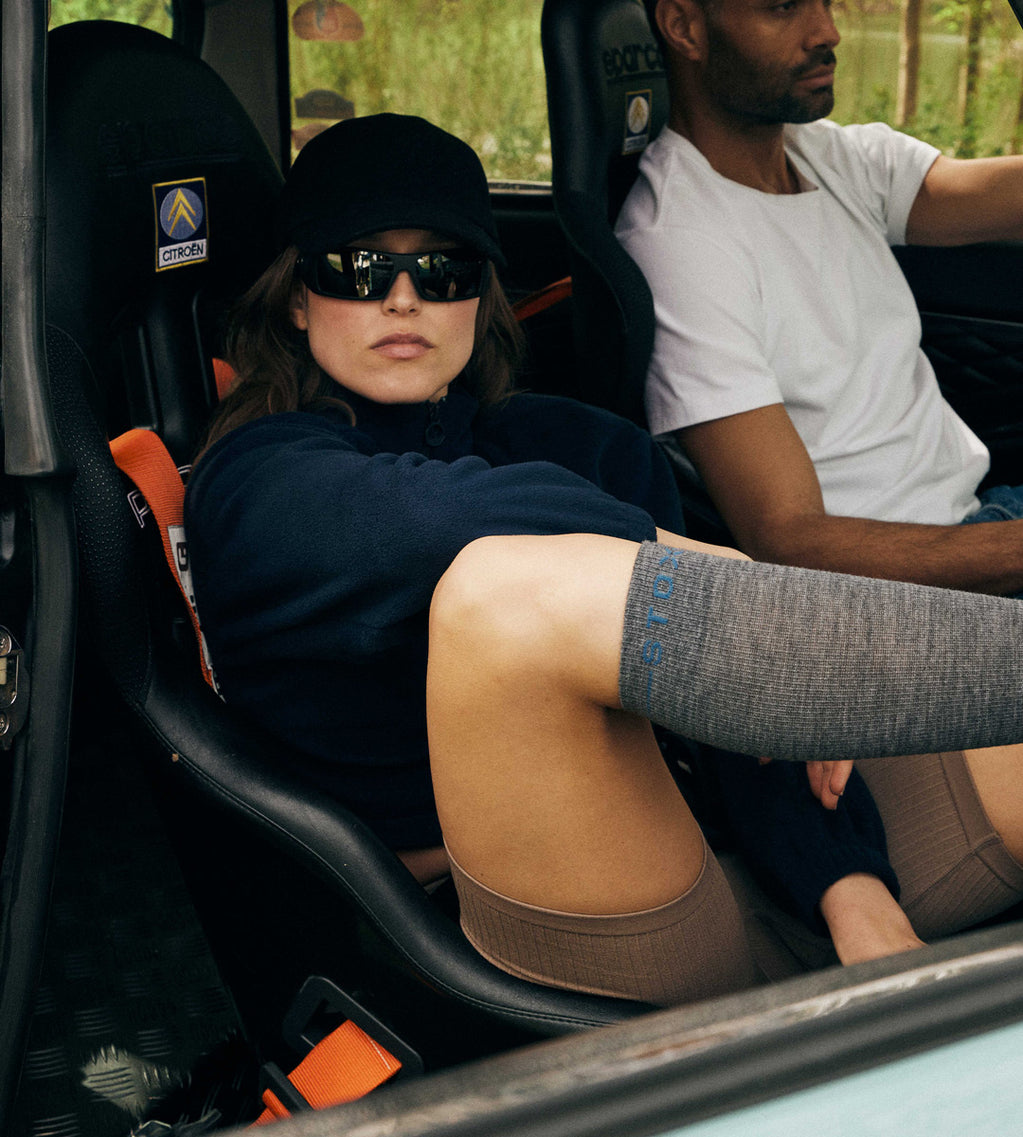 Women sitting in a car.