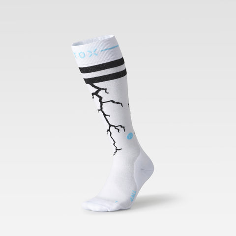 Merino Snow Socks Women – Leon Vockensperger Edition | White / Black / Turquoise