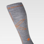 Merino Hiking Socks Women | Mid Grey  / Orange