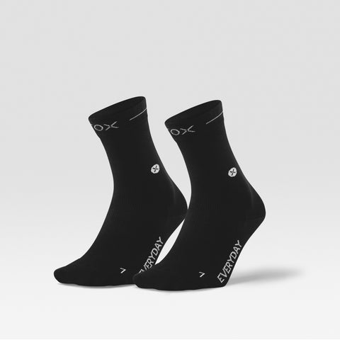 Cotton Everyday Ankle Socks Women 2-Pack | Black / White