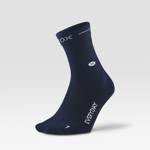 Cotton Everyday Ankle Socks Men | Navy / White