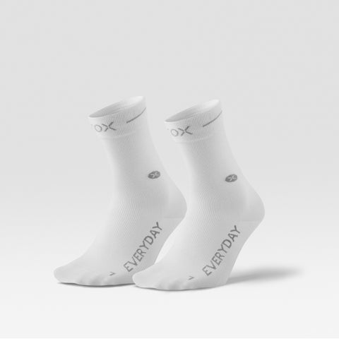 Cotton Everyday Ankle Socks Men 2-Pack | White / Grey