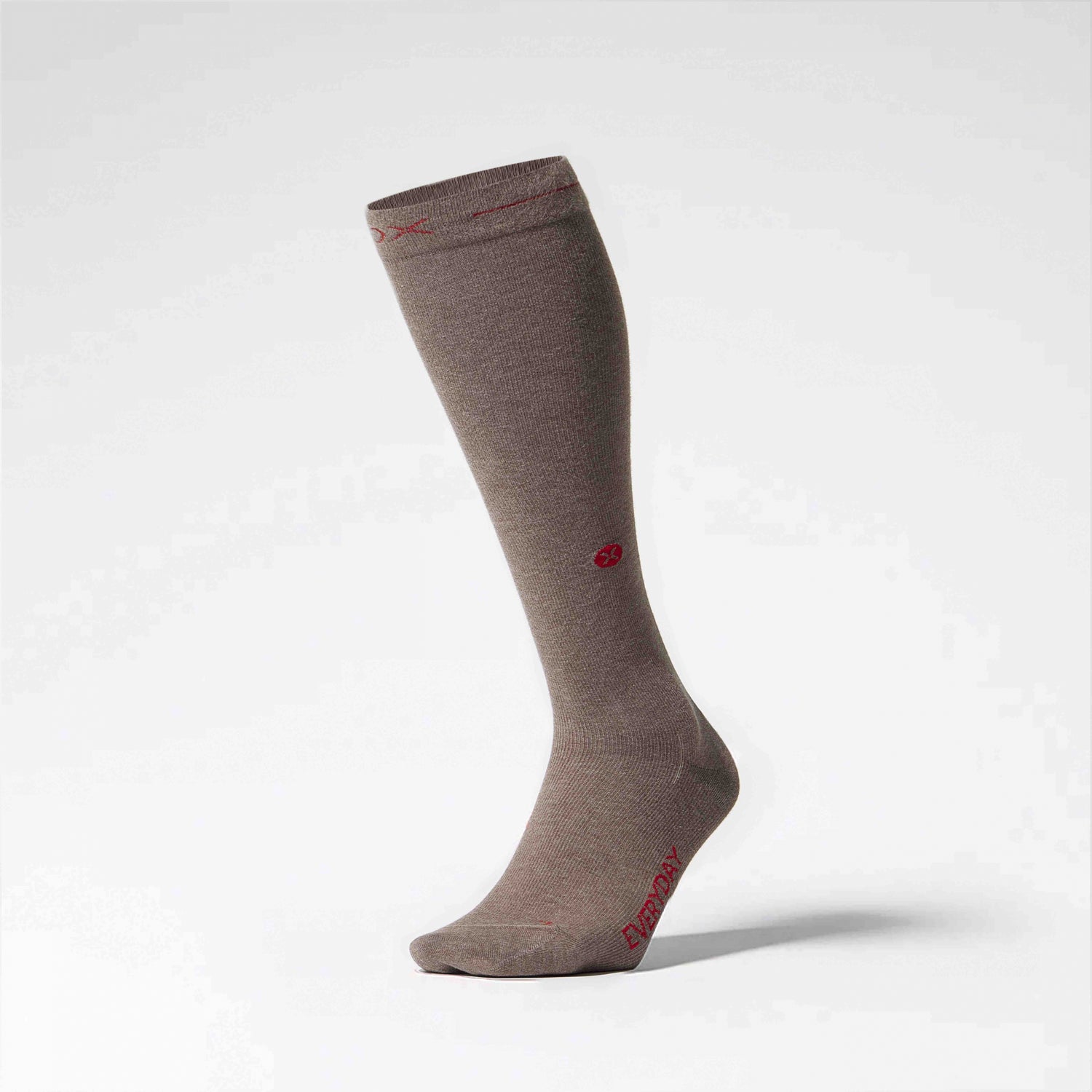 Cotton Everyday Socks Women | Light Brown / Red