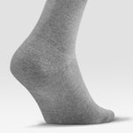Cotton Everyday Socks Women | Mid Grey / White
