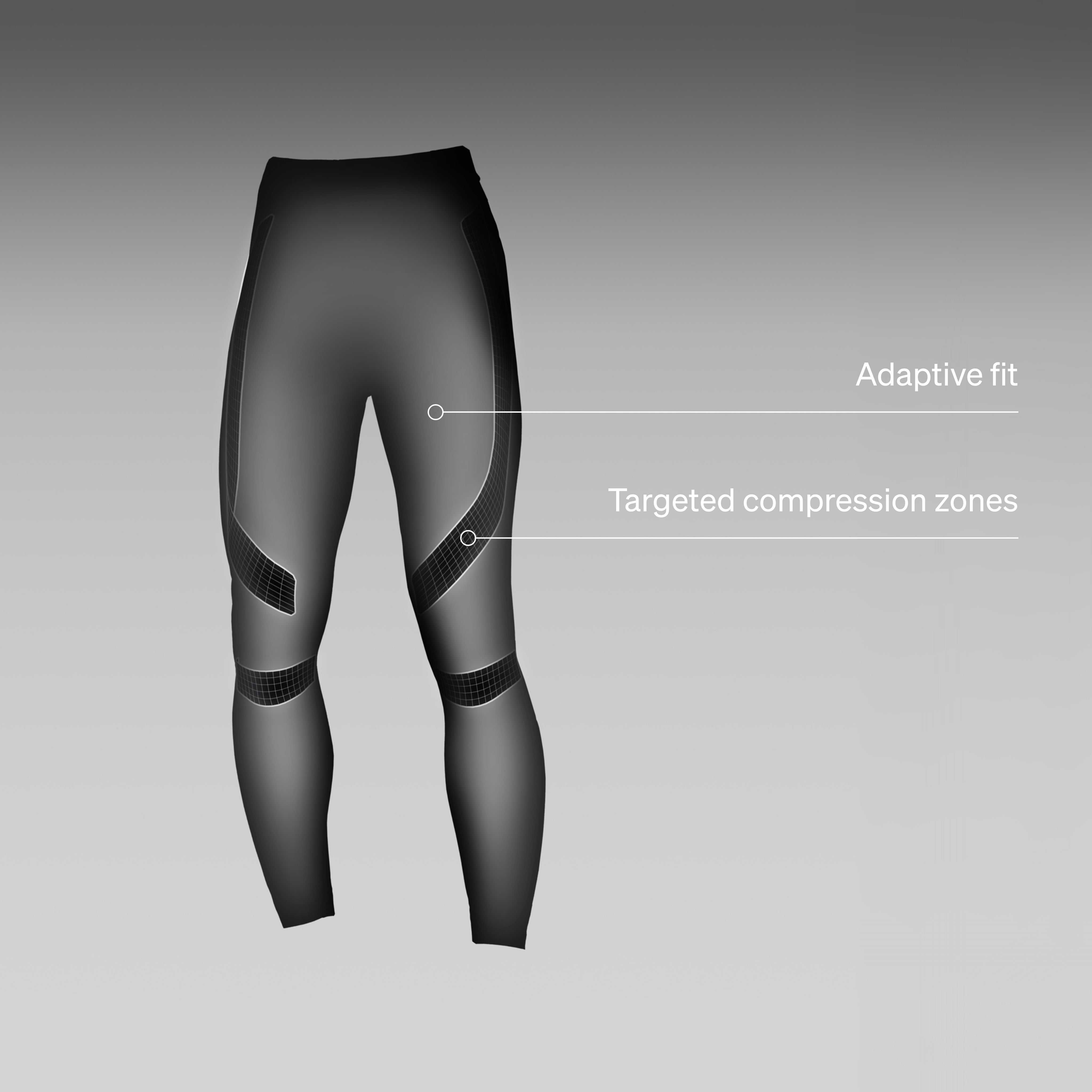 Running Tights Women | Black / Light Grey