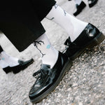 Merino Snow Socks Men – Leon Vockensperger Edition | White / Black / Turquoise