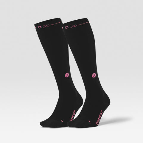 Merino Everyday Socks Women 2-Pack | Black / Fuchsia