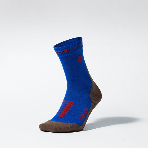 Merino Hiking Ankle Socks Men | Cobalt / Brown