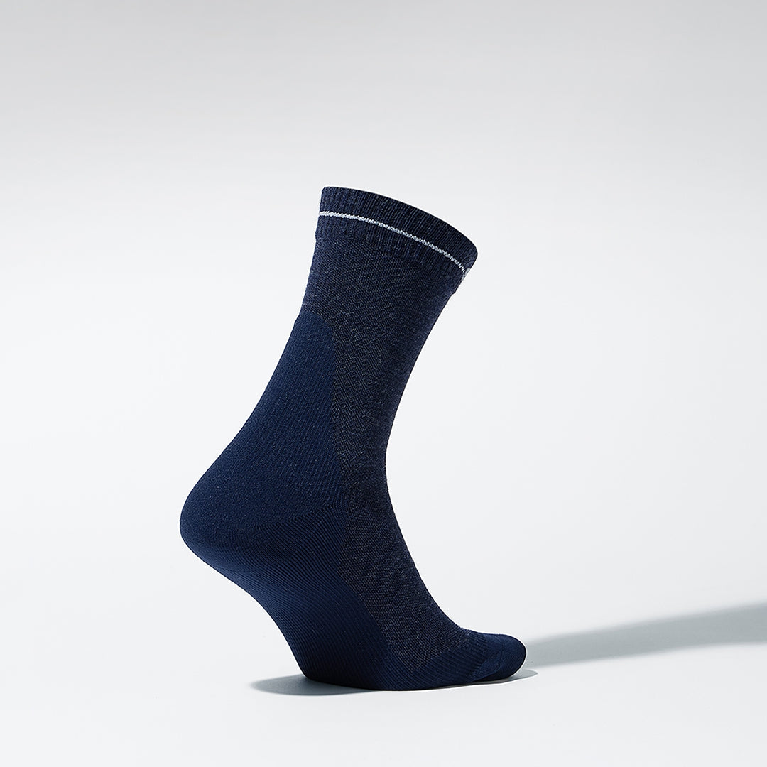 Merino Hiking Ankle Socks Men | Blue / Light Grey