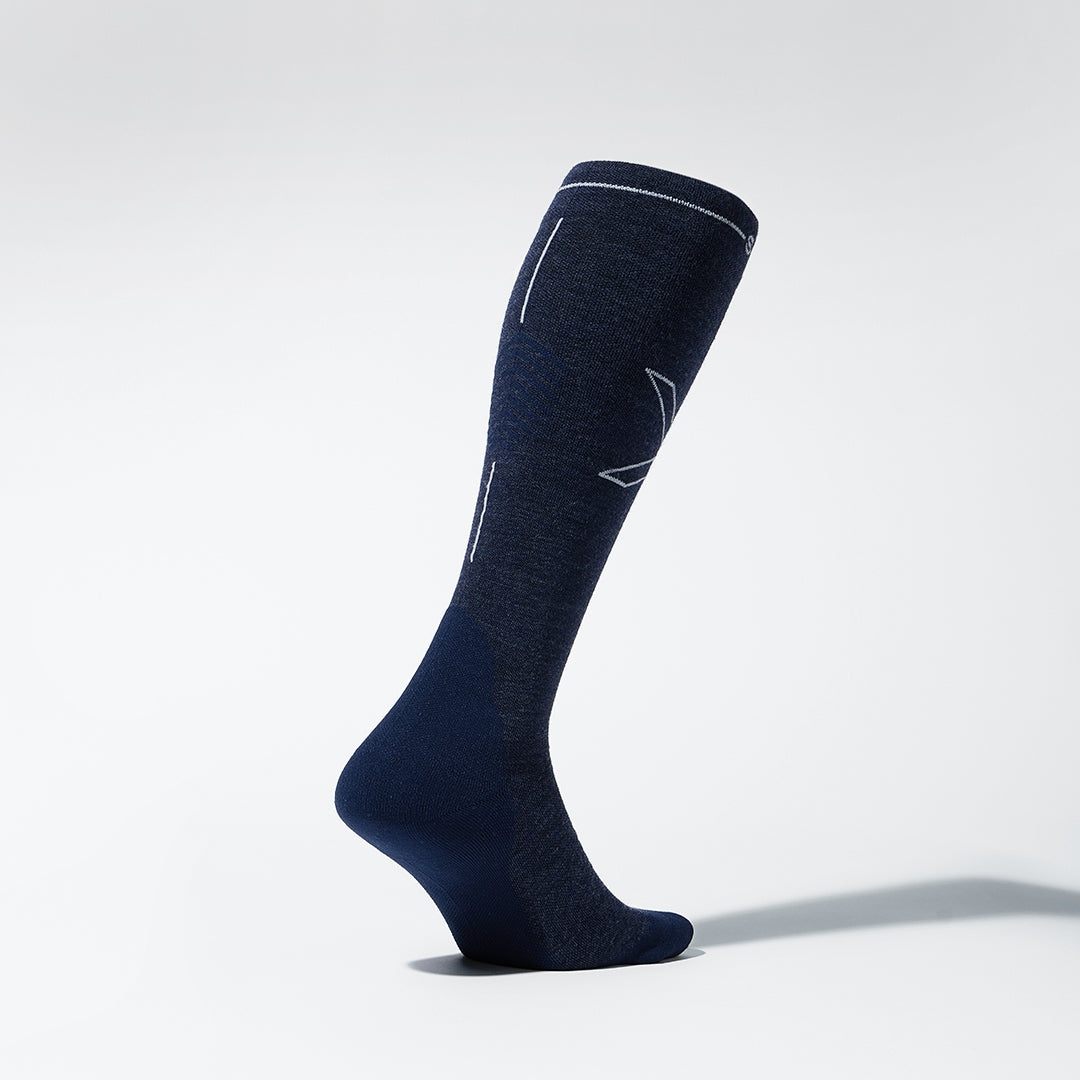 Merino Hiking Socks Men | Blue / Light Grey