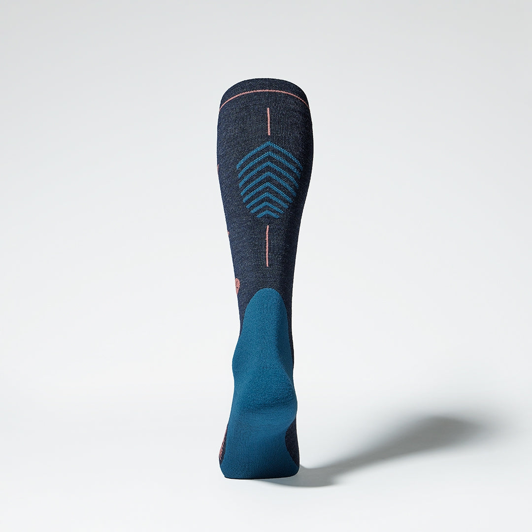 Merino Hiking Socks Women | Dark Blue / Coral