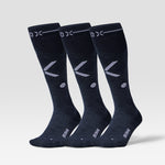 Merino Skiing Socks Women 3-Pack | Navy / Pink