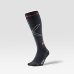 Recovery Socks Women | Charcoal / Red Fluo