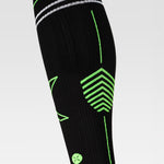 Reflective Running Socks Men | Black / Green Fluo