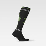 Reflective Running Socks Men | Black / Green Fluo